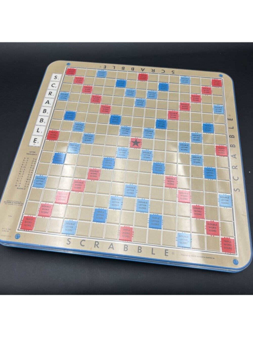 Vtg Scrabble Deluxe Edition Turntable 100% Complete Tiles Selchow & Righter 1977 - Picture 10 of 16